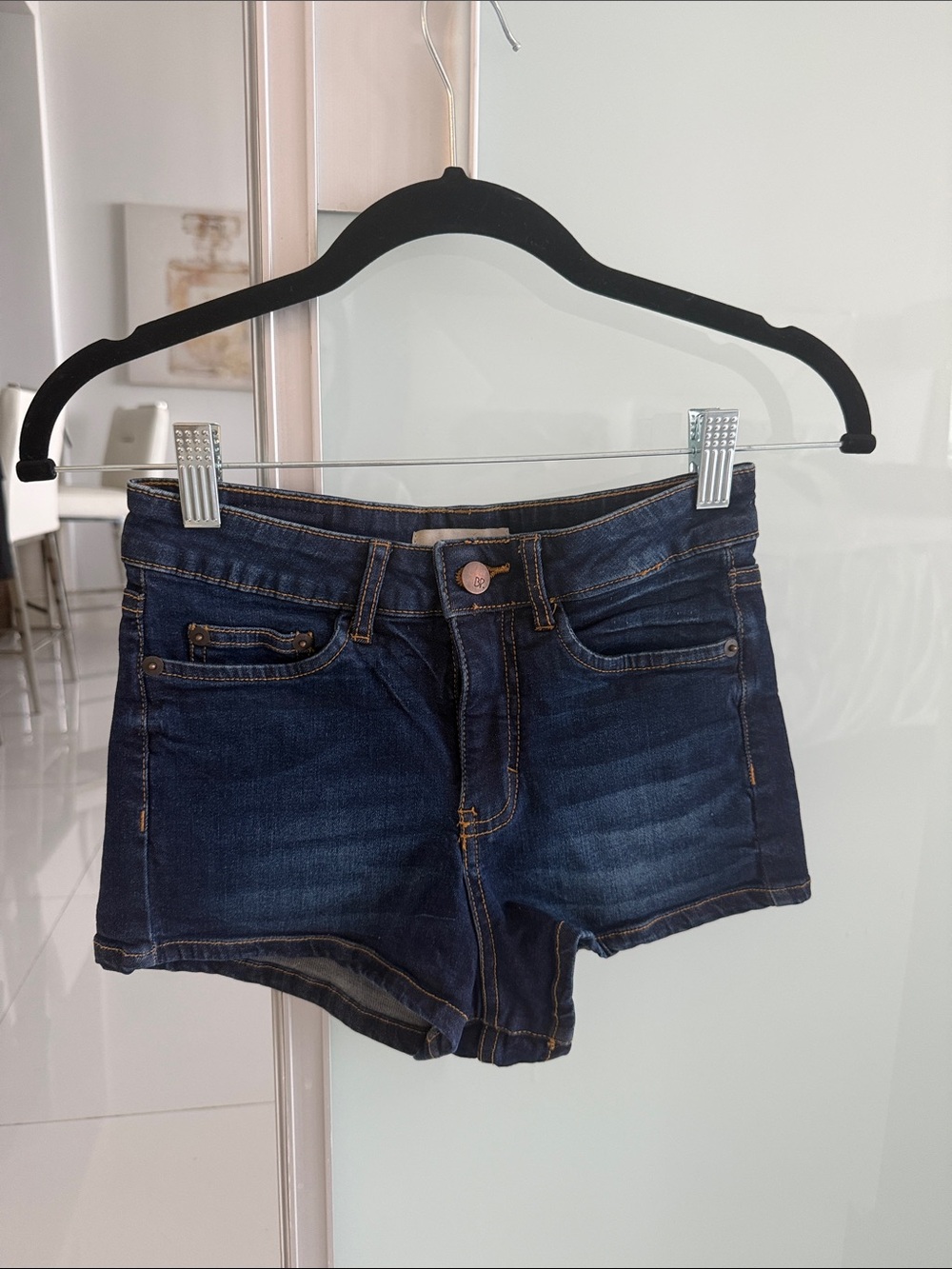 Dark Wash Denim Women’s Short Shorts - Classic Five-Pocket Style